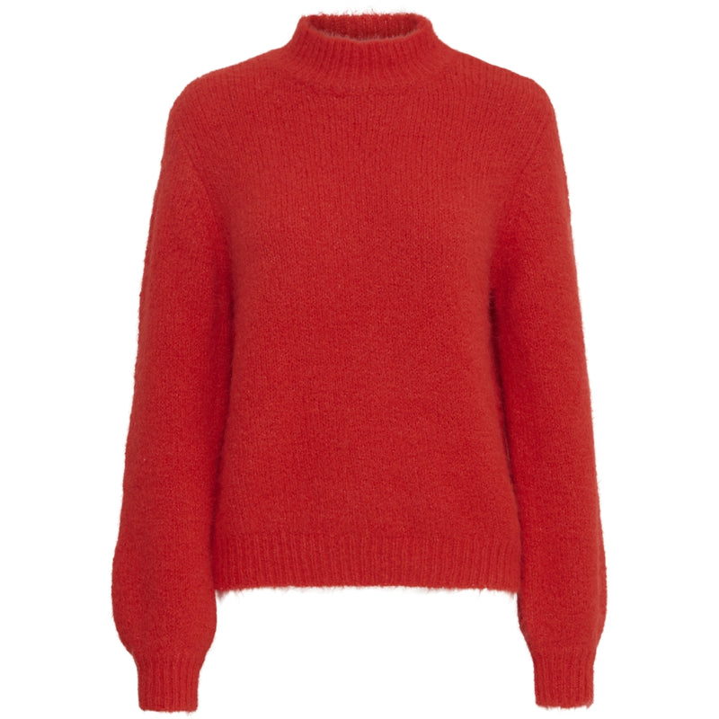 b.young B.YOUNG dam stickad tröja BYMILLER Knit Haute Red Melange