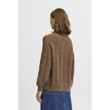 b.young B.YOUNG dam stickat BYOTIKI Knit Walnut