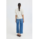 b.young B.YOUNG dam skjorta BYFFION Shirt WHITE BLUE BLUEBERRIES