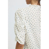b.young B.YOUNG dam skjorta BYFFION Shirt WHITE BLUE BLUEBERRIES