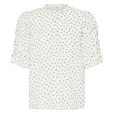 b.young B.YOUNG dam skjorta BYFFION Shirt WHITE BLUE BLUEBERRIES