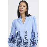 b.young B.Young dam blus BYXFAUSTA Blouse light blue mix