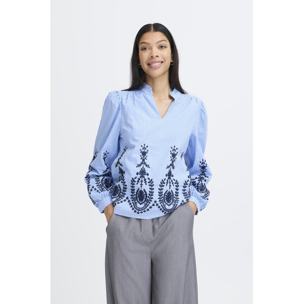 b.young B.Young dam blus BYXFAUSTA Blouse light blue mix