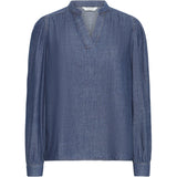 b.young B.Young dam blus BYXKANTI Blouse Mid Blue Denim