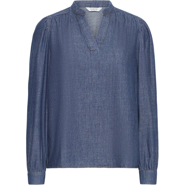 b.young B.Young dam blus BYXKANTI Blouse Mid Blue Denim