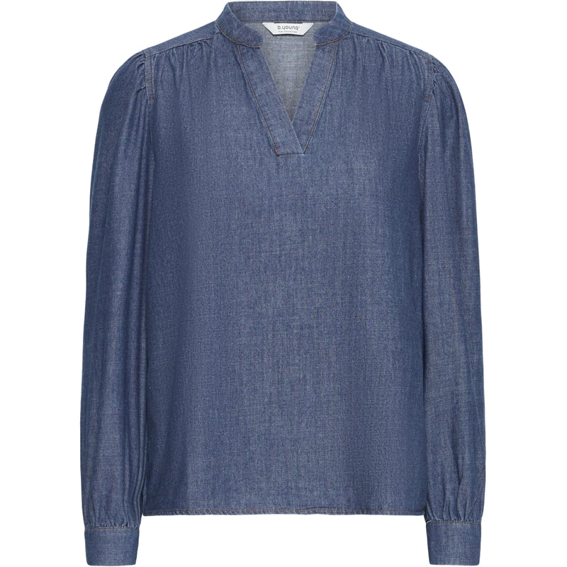 b.young B.Young dam blus BYXKANTI Blouse Mid Blue Denim