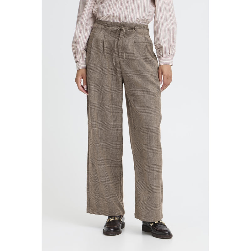 b.young B.Young dam byxor BYXDIYAR Pant BROWN/BLACK TARTAN