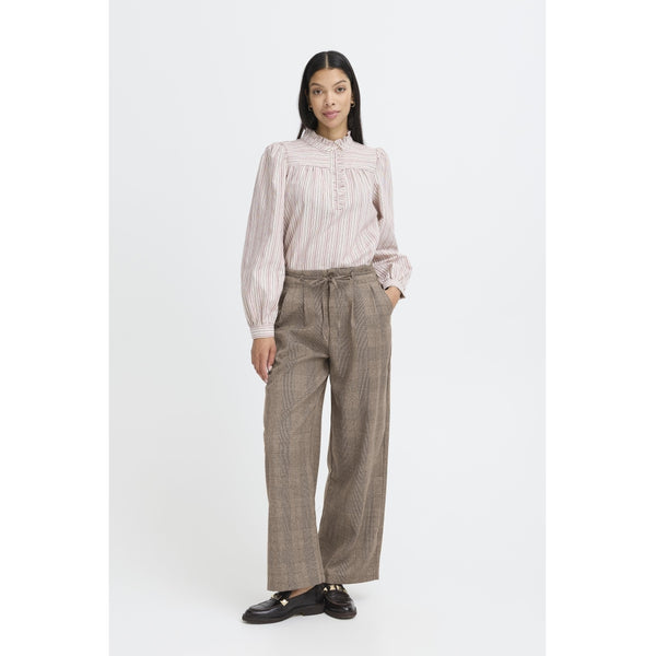 b.young B.Young dam byxor BYXDIYAR Pant BROWN/BLACK TARTAN