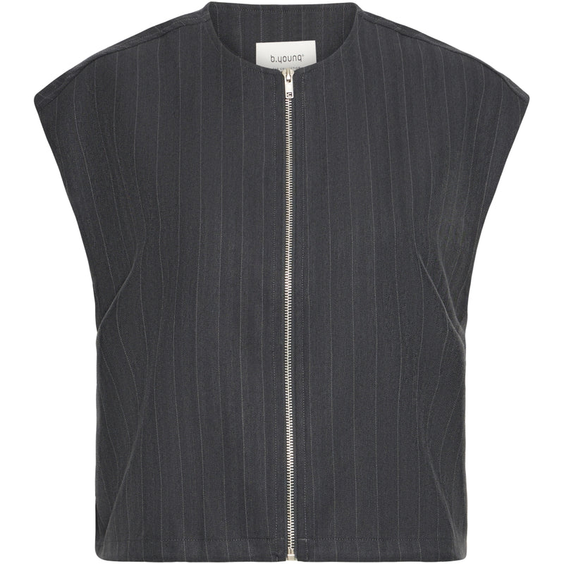 b.young B.Young dam väst BYXDAYO Vest dark grey pinstripes