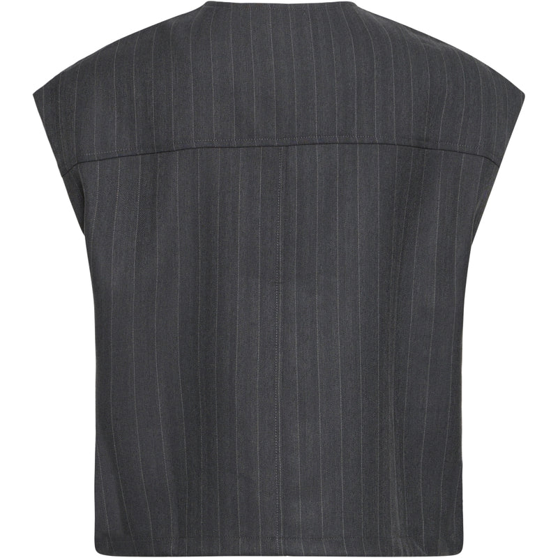 b.young B.Young dam väst BYXDAYO Vest dark grey pinstripes