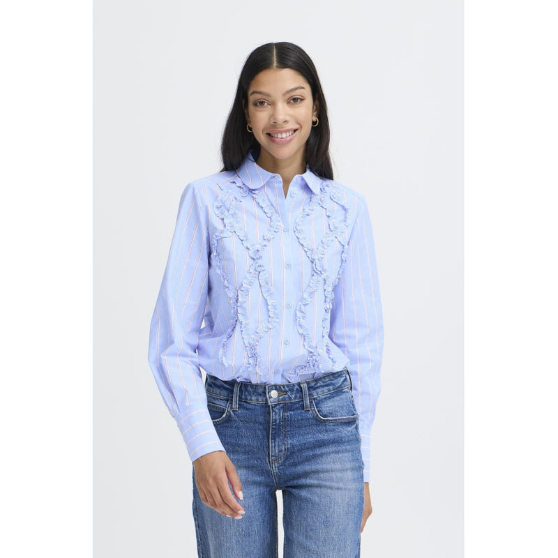 b.young B.young dam skjorta BYXJISOO Shirt Light Blue Stripe