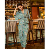 Black Colour BLACK COLOUR dam blus BCLUNA Blouse Sea Green
