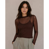 Black Colour BLACK COLOUR dam nät BCJESSIE Blouse Coffee