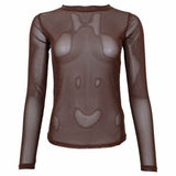 Black Colour BLACK COLOUR dam nät BCJESSIE Blouse Coffee