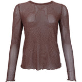 Black Colour BLACK COLOUR dame mesh BCALEXIS Blouse Coffee