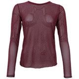 Black Colour BLACK COLOUR dame mesh BCALEXIS Blouse Plum