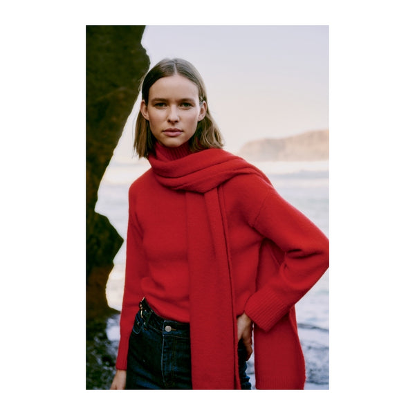 b.young BYOLMA TURTLENECK  Barbados Cherry