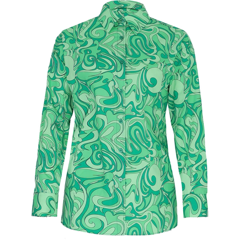 Rosemunde Barbara Kristoffersen blus Shirt portobello green print