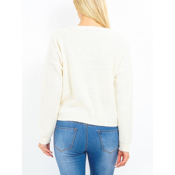 MARTA DU CHATEAU Brave Soul ångärmad stickad tröja Restudsalg Cream