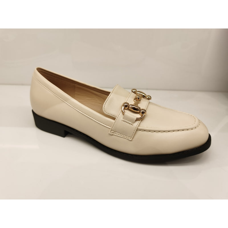 SHOES Cilla dam loafers 77-442 Restudsalg Beige