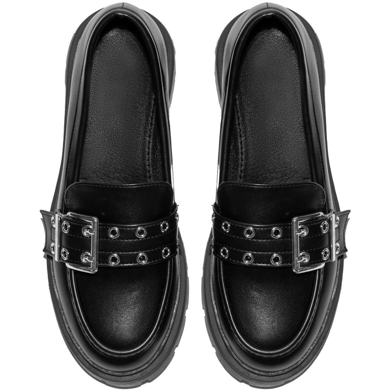 SHOES Cleo dam loafers 77-652 Shoes Black