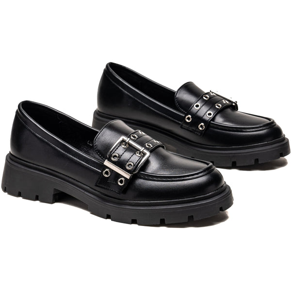 SHOES Cleo dam loafers 77-652 Shoes Black