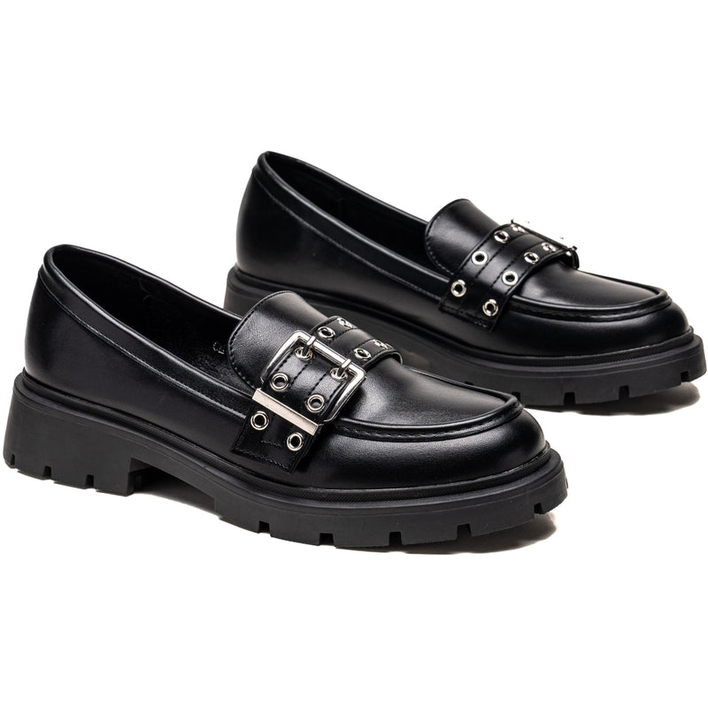 SHOES Cleo dam loafers 77-652 Shoes Black