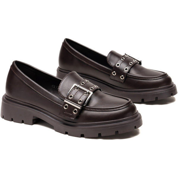 SHOES Cleo dam loafers 77-652 Shoes Brown