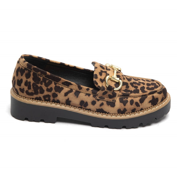 SHOES Dame loafers 1801 Shoes Leopard