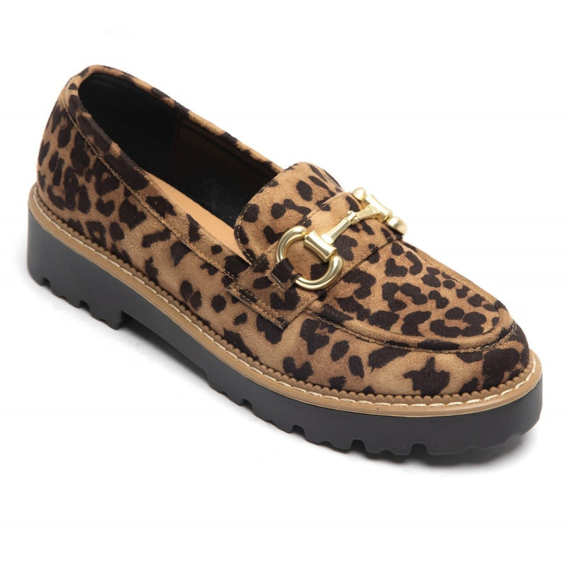 SHOES Dame loafers 1801 Shoes Leopard