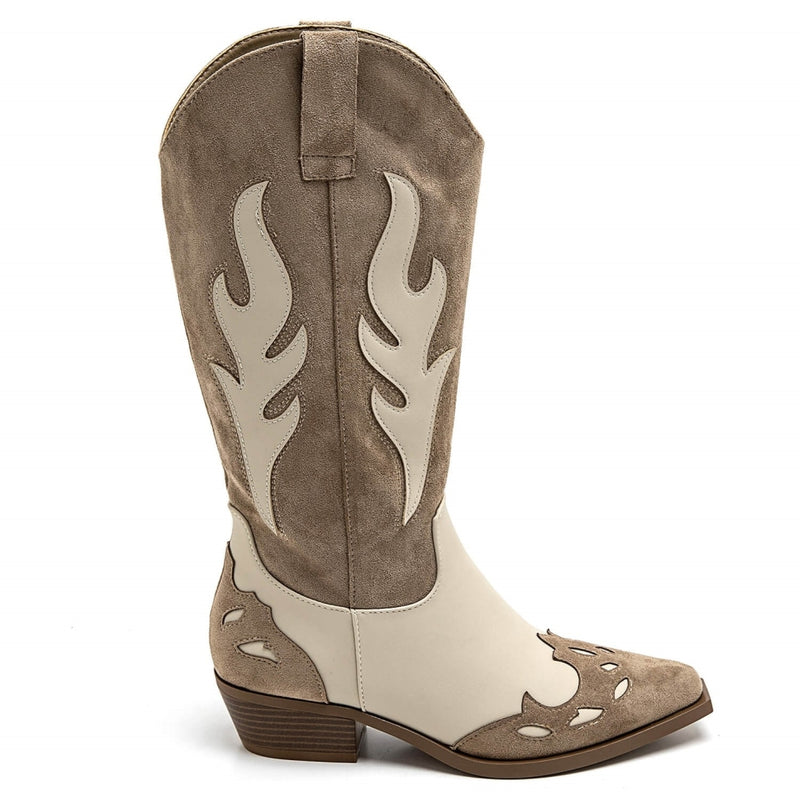 SHOES Abby Dam cowboyboots 9632A Shoes Khaki