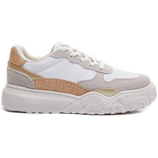 SHOES Dam sneakers 6135 Restudsalg Beige