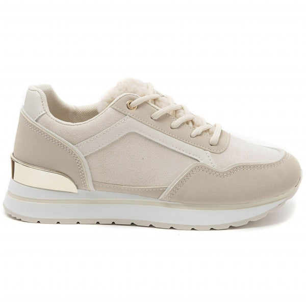 SHOES Dam sneakers 9209 Restudsalg Beige