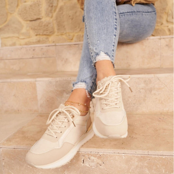 SHOES Dam sneakers 9209 Restudsalg Beige