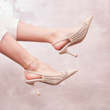 SHOES Dam klackskor 3682 Shoes Beige