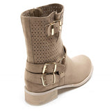 SHOES Malou dam bikerboots 9636A Shoes Khaki