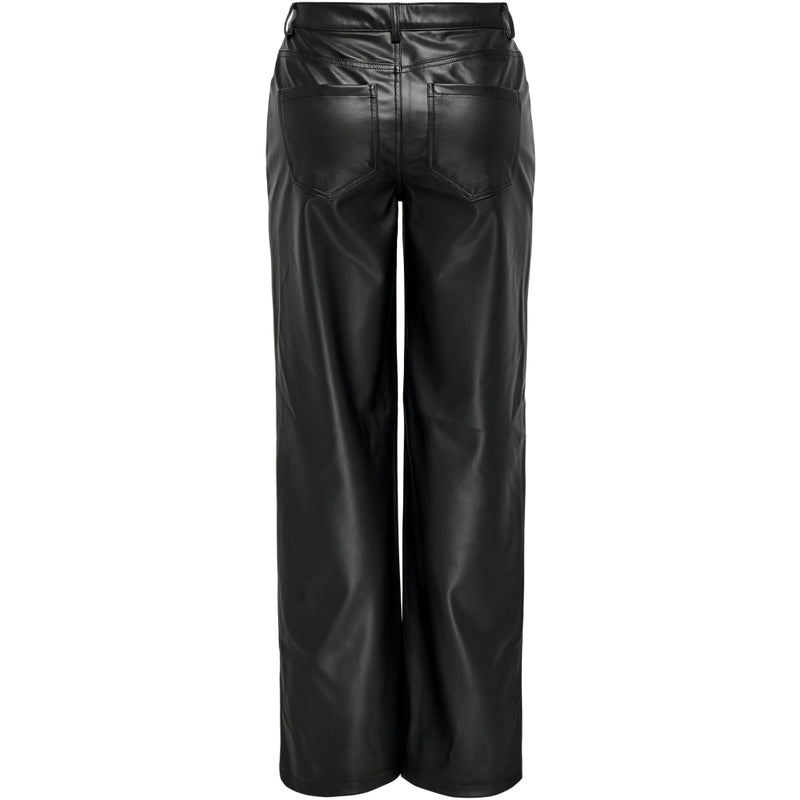 ONLY ENDAST Dam Byxor FAUX LEATHER ONLKIRI Pant Black