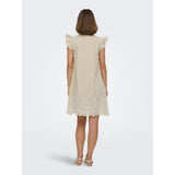 ONLY ONLY dam klänning ONLTULUM Dress LONG Olive Gray BRIGHT WHITE