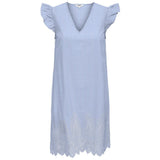 ONLY ONLY dam klänning ONLTULUM Dress LONG Serenity BRIGHT WHITE