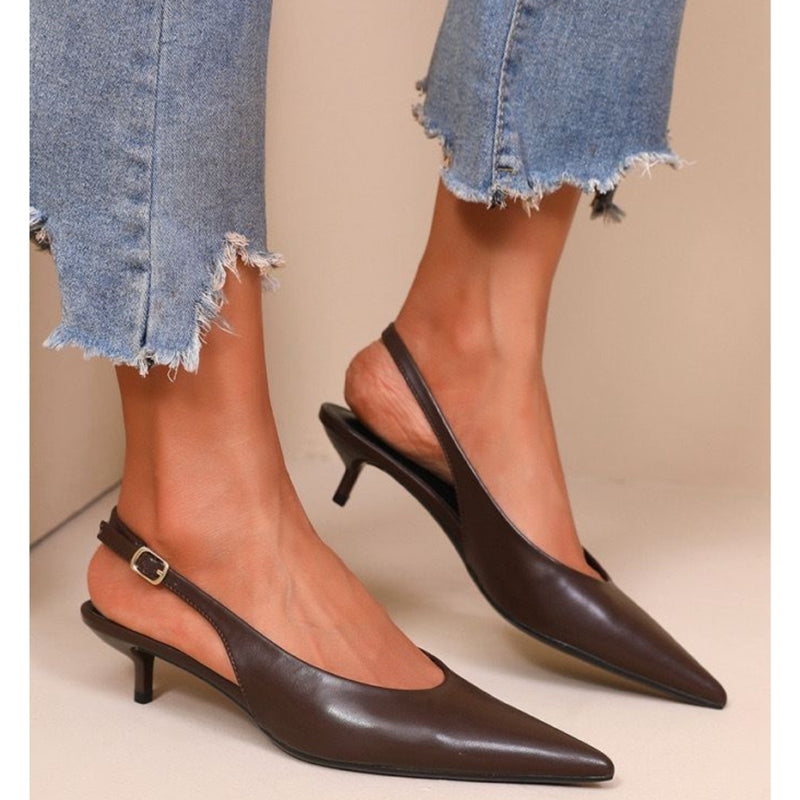SHOES Eila dam klackskor H8-1021E Shoes Brown