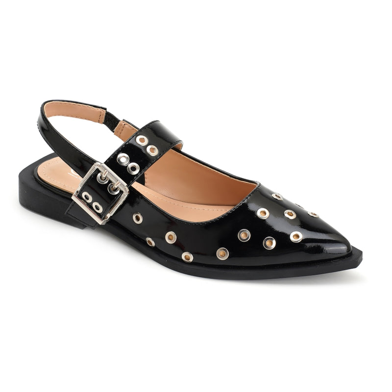 SHOES Elyne Dam sling tillbaka ballerinaskor 8299 Shoes Black