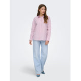 ONLY Only damskjorta Onlyreg en Shirt Fuchsia Pink BORDEAUX+WHITE