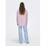 ONLY Only damskjorta Onlyreg en Shirt Fuchsia Pink BORDEAUX+WHITE