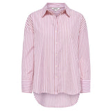 ONLY Only damskjorta Onlyreg en Shirt Fuchsia Pink BORDEAUX+WHITE