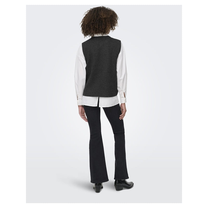 ONLY Endast damväst ONLANNELI Vest Dark grey melange