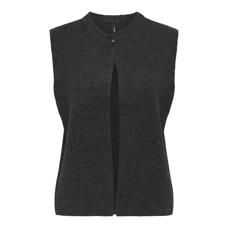 ONLY Endast damväst ONLANNELI Vest Dark grey melange