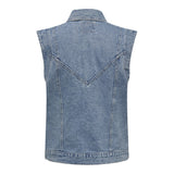 ONLY Endast damväst ONLKENNEDY Vest Medium blue denim