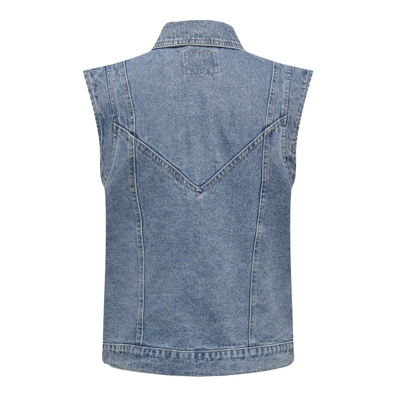 ONLY Endast damväst ONLKENNEDY Vest Medium blue denim