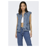 ONLY Endast damväst ONLKENNEDY Vest Medium blue denim