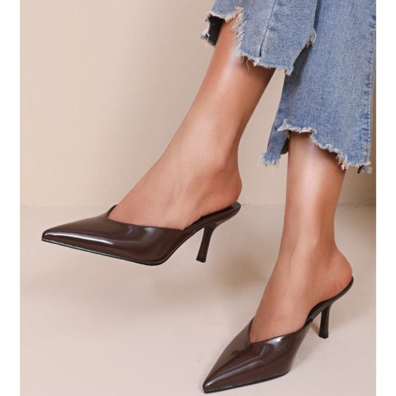 SHOES Fanny dam Klackskor DA-211 Shoes Brown